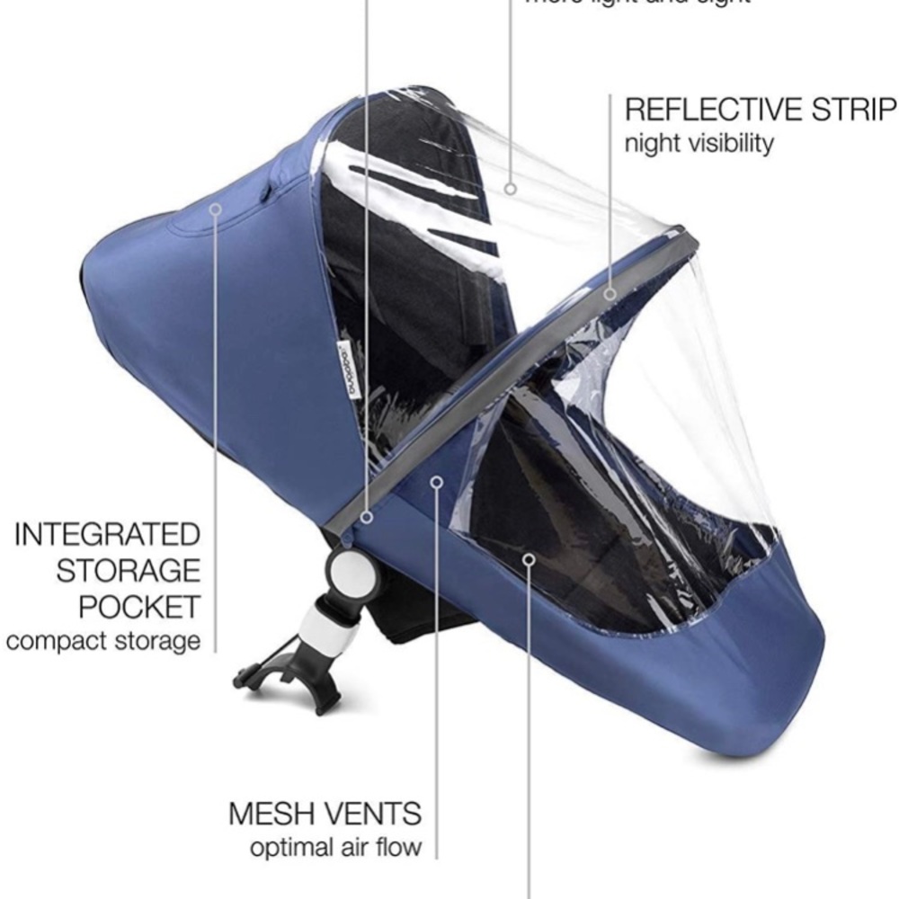 Bugaboo Fox/Cameleon 3 high Performance rain Cover, Sky Blue